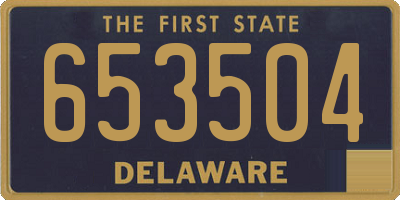 DE license plate 653504