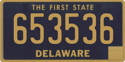 DE license plate 653536