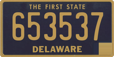 DE license plate 653537