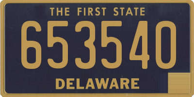 DE license plate 653540