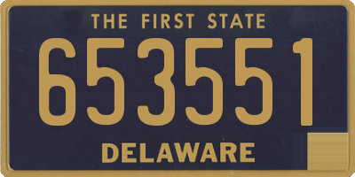 DE license plate 653551