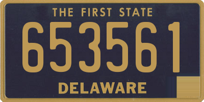 DE license plate 653561