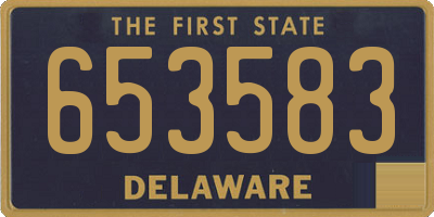 DE license plate 653583