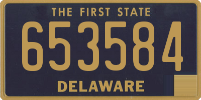 DE license plate 653584