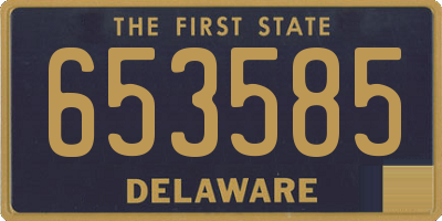 DE license plate 653585