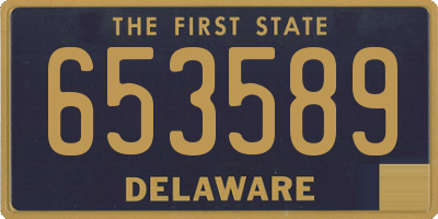 DE license plate 653589
