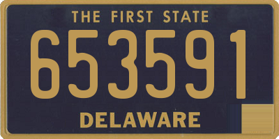 DE license plate 653591