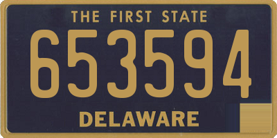 DE license plate 653594