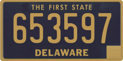 DE license plate 653597