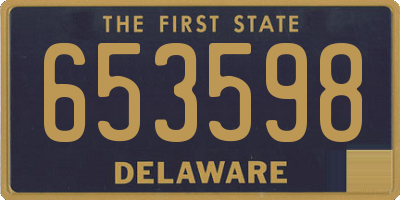 DE license plate 653598