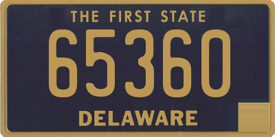 DE license plate 65360
