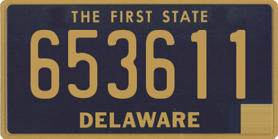 DE license plate 653611