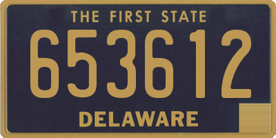 DE license plate 653612