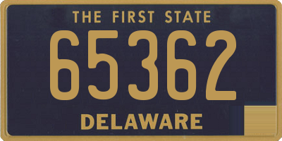 DE license plate 65362