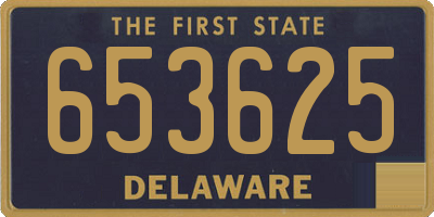 DE license plate 653625