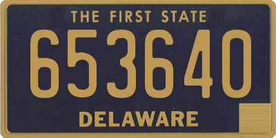 DE license plate 653640