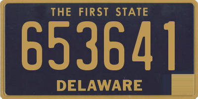 DE license plate 653641