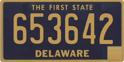 DE license plate 653642