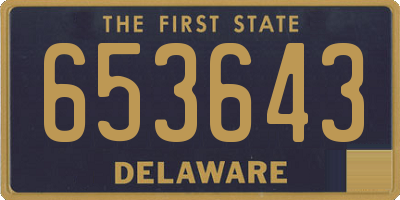 DE license plate 653643