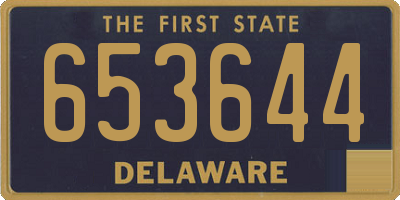 DE license plate 653644