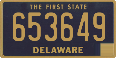 DE license plate 653649