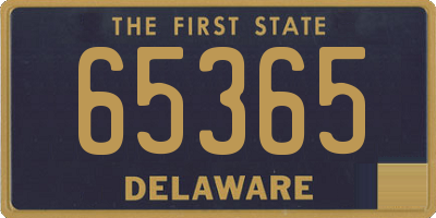 DE license plate 65365