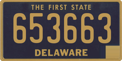 DE license plate 653663