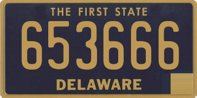 DE license plate 653666