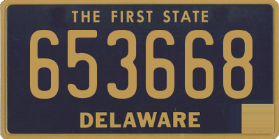DE license plate 653668