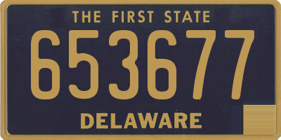 DE license plate 653677