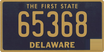 DE license plate 65368