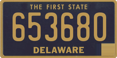 DE license plate 653680