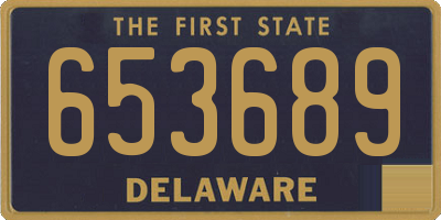 DE license plate 653689
