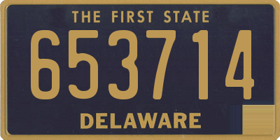 DE license plate 653714