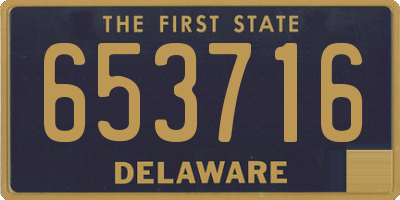 DE license plate 653716
