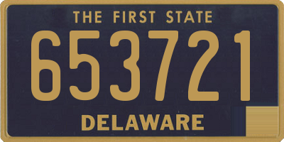 DE license plate 653721