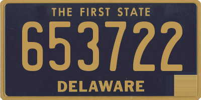 DE license plate 653722