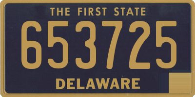 DE license plate 653725