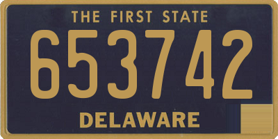 DE license plate 653742