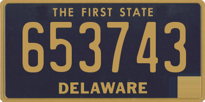 DE license plate 653743
