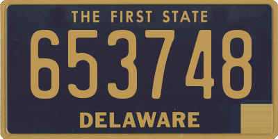 DE license plate 653748