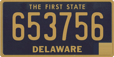 DE license plate 653756