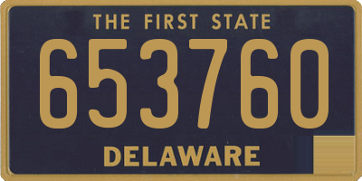 DE license plate 653760