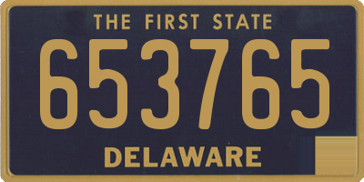 DE license plate 653765