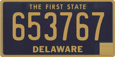 DE license plate 653767