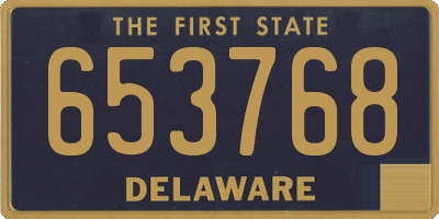 DE license plate 653768