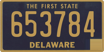 DE license plate 653784