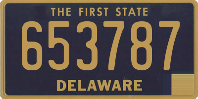 DE license plate 653787