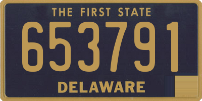 DE license plate 653791