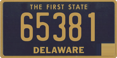 DE license plate 65381
